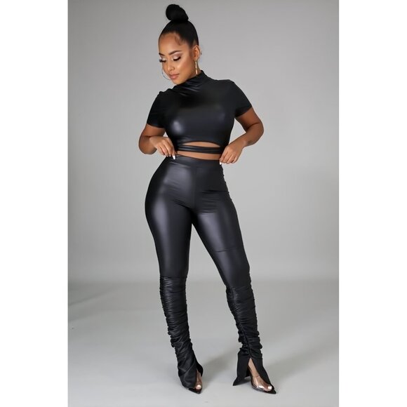 Pants - NEW! Chic Black Two-Piece Set